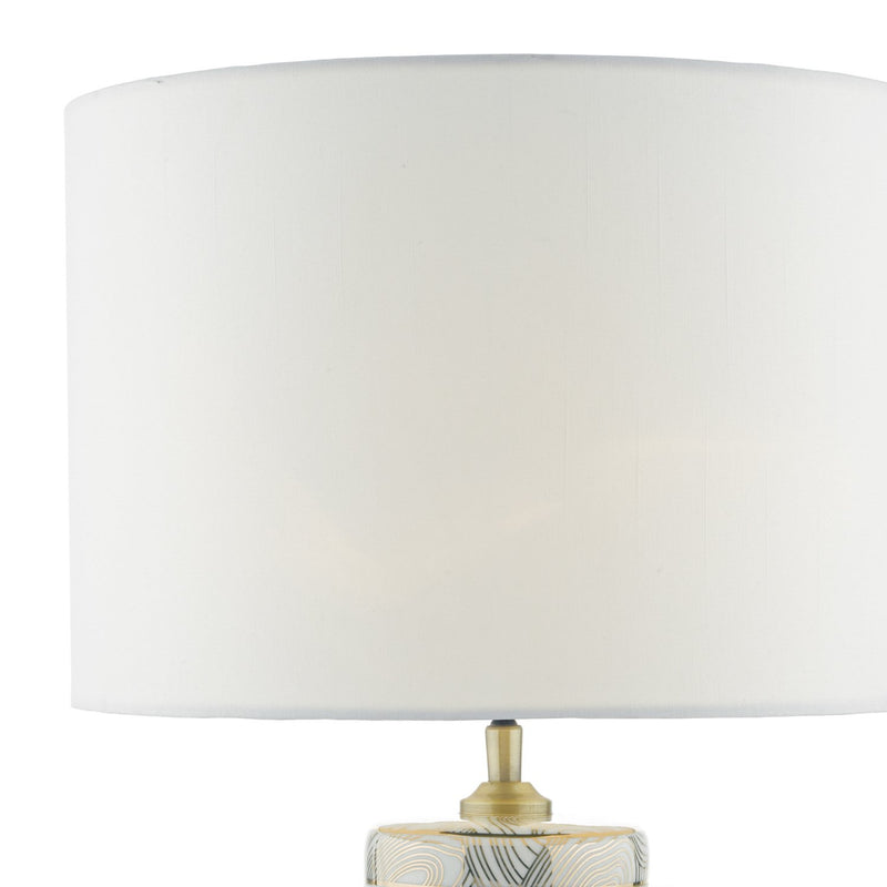 Load image into Gallery viewer, Dar Lighting AYE4213 Ayesha Table Lamp White &amp; Gold Base Only - 22609
