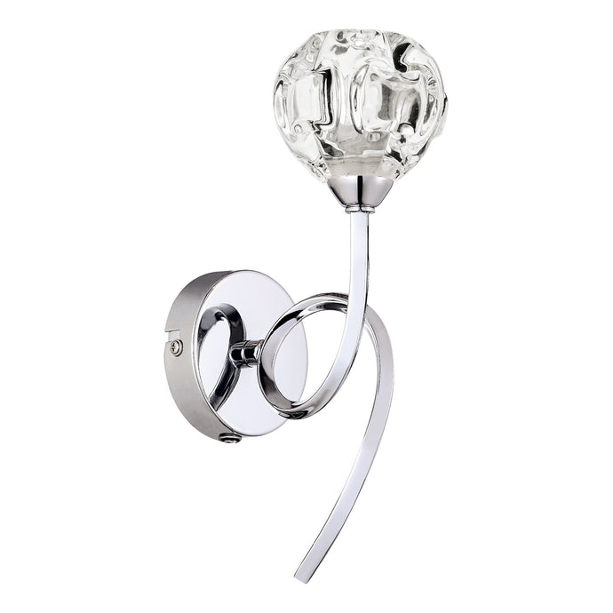 Dar Lighting BAB0750 Babylon Single Wall Bracket Polished Chrome - 17326