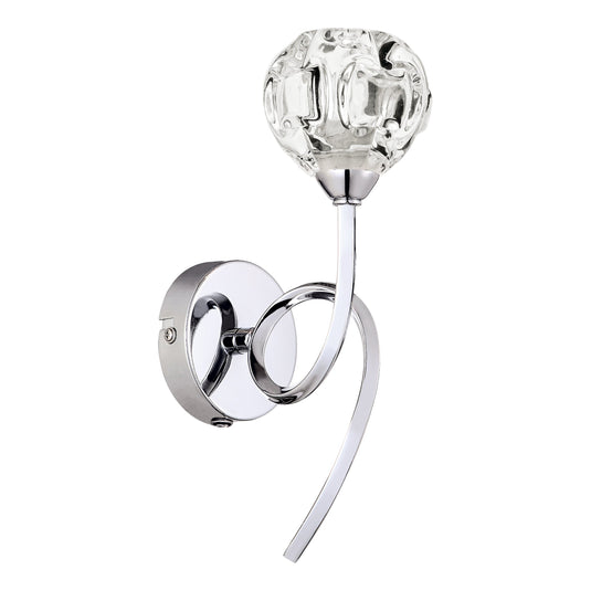 Dar Lighting BAB0750 Babylon Single Wall Bracket Polished Chrome - 17326
