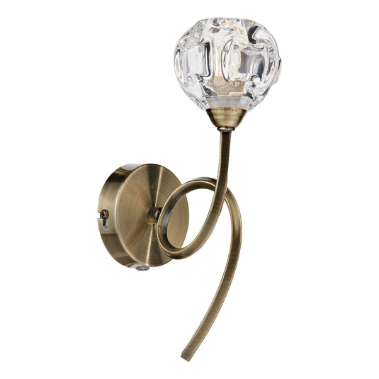 Dar Lighting BAB0775 Babylon Single Wall Bracket Antique Brass - 17327