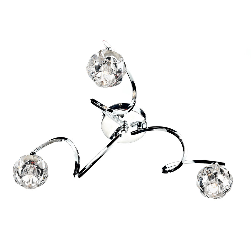 Load image into Gallery viewer, Dar Lighting BAB5350 Babylon 3 Light Semi Flush Polished Chrome - 17322
