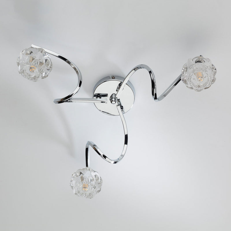 Load image into Gallery viewer, Dar Lighting BAB5350 Babylon 3 Light Semi Flush Polished Chrome - 17322
