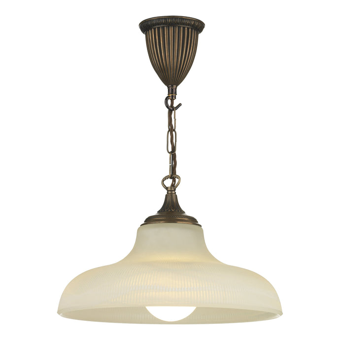 David Hunt Lighting BAD 163.00 Badger 1 Light Bronze Glass Pendant
