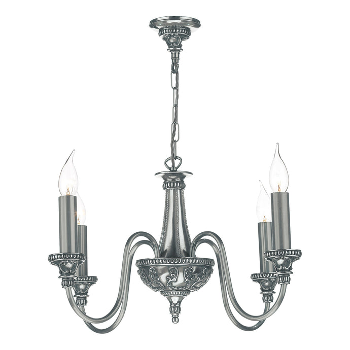 David Hunt Lighting BAI0467 Bailey 4 Light Pendant in Pewter
