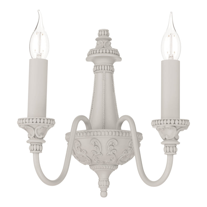 David Hunt Lighting BAI0939 Bailey Double wall Light in Powder Grey