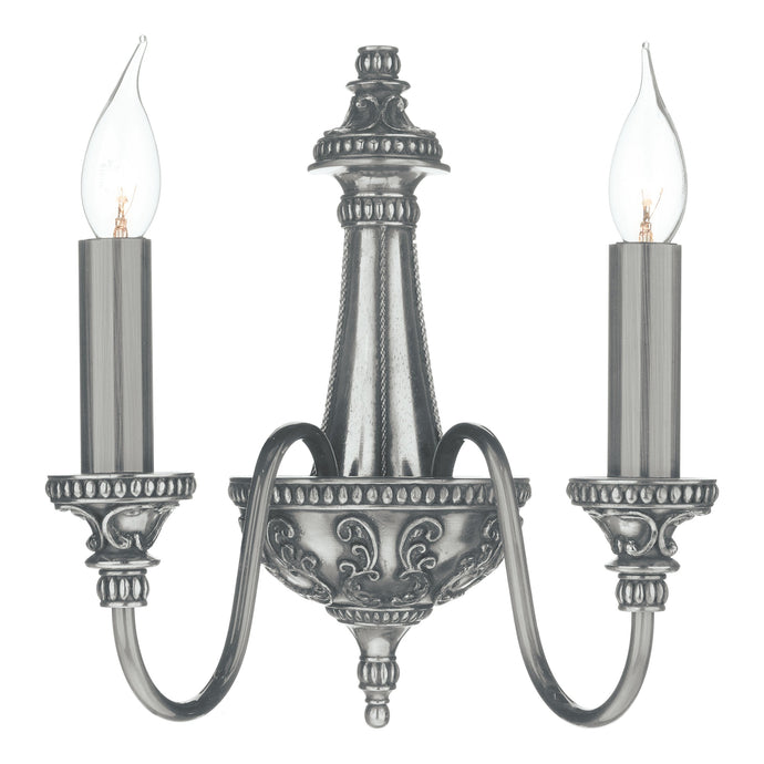 David Hunt Lighting BAI0967 Bailey Double wall light in Pewter