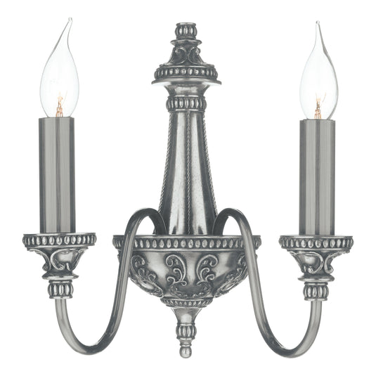 David Hunt Lighting BAI0967 Bailey Double wall light in Pewter