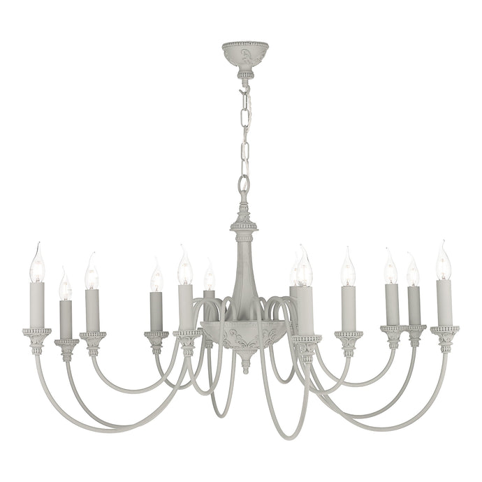 David Hunt Lighting BAI1239 Bailey 12 Light Chandelier Ash Grey