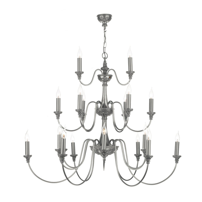 David Hunt Lighting BAI2167 Bailey 21 Light Pendant in Pewter