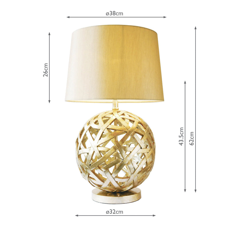 Load image into Gallery viewer, Dar Lighting BAL4263 Balthazar Table Lamp complete with Shade Bronze - 15946
