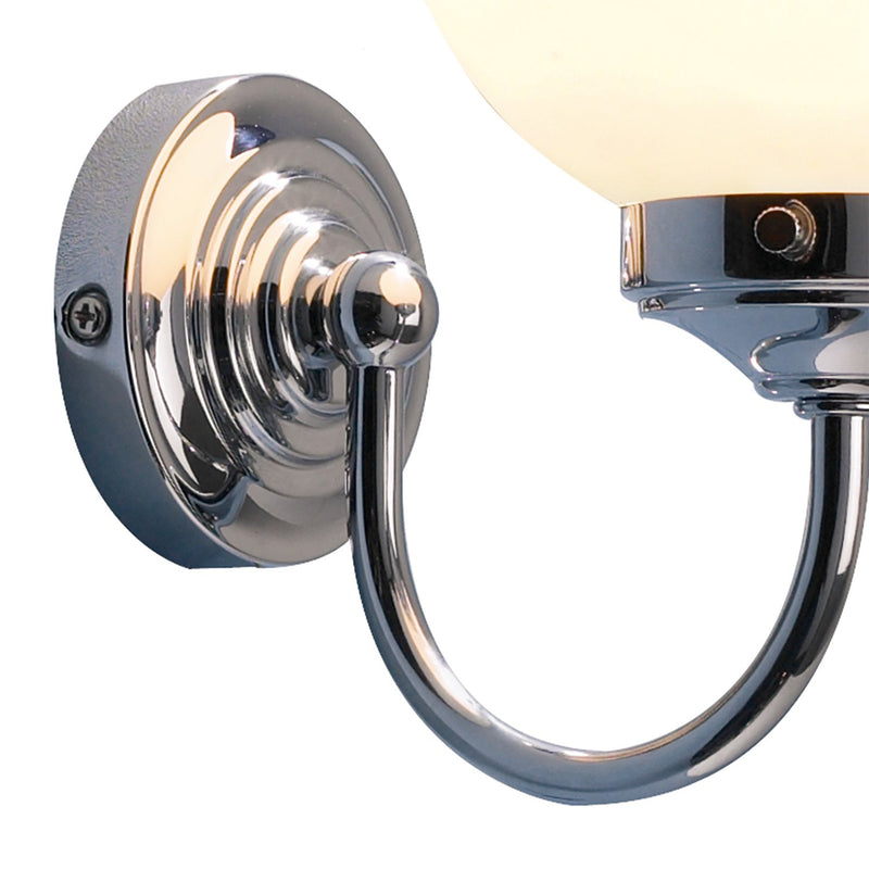 Load image into Gallery viewer, Dar Lighting BAR0750 Barclay Wall Bracket complete with Switch Polished Chrome IP44 - 5472
