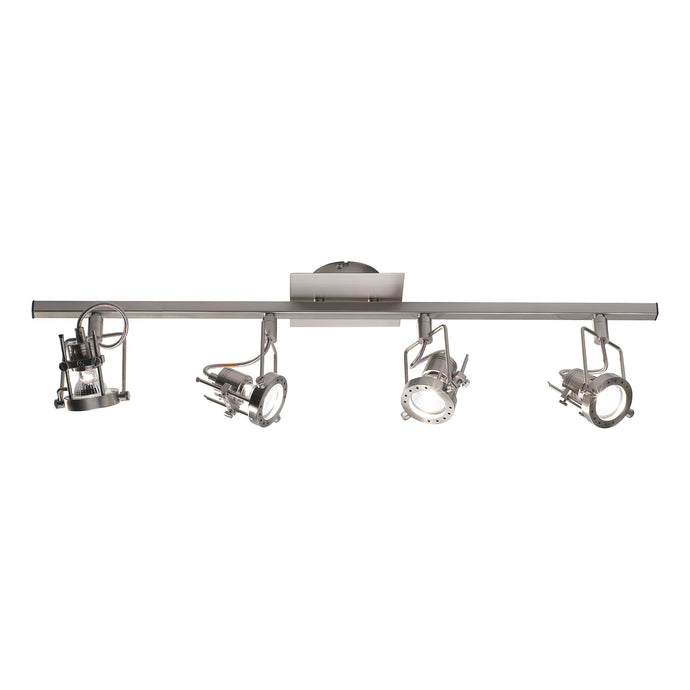 Dar Lighting BAU8446 Bauhaus 4 Light Bar Satin Chrome GU10 - 8278