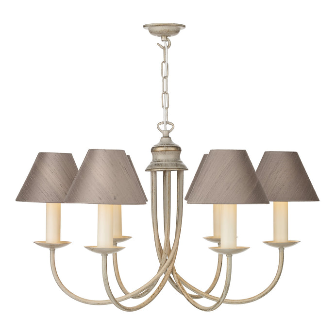 David Hunt Lighting BE69 Bermuda 6 Light Pendant Cream Gold (Shades Sold Separately)