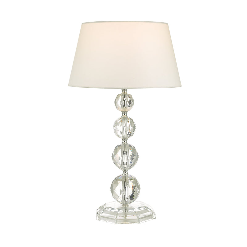 Load image into Gallery viewer, Dar Lighting BED4208 Bedelia Table Lamp Clear With Shade - 25037
