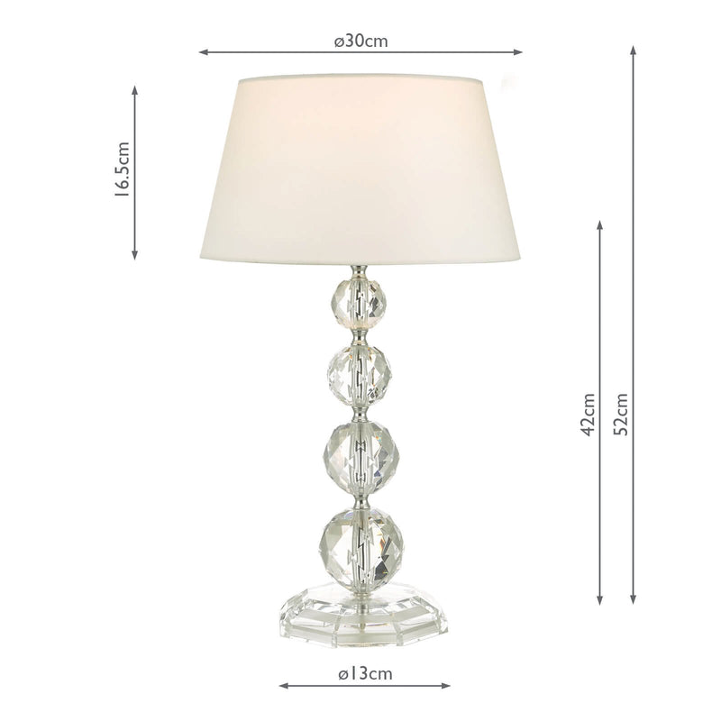 Load image into Gallery viewer, Dar Lighting BED4208 Bedelia Table Lamp Clear With Shade - 25037
