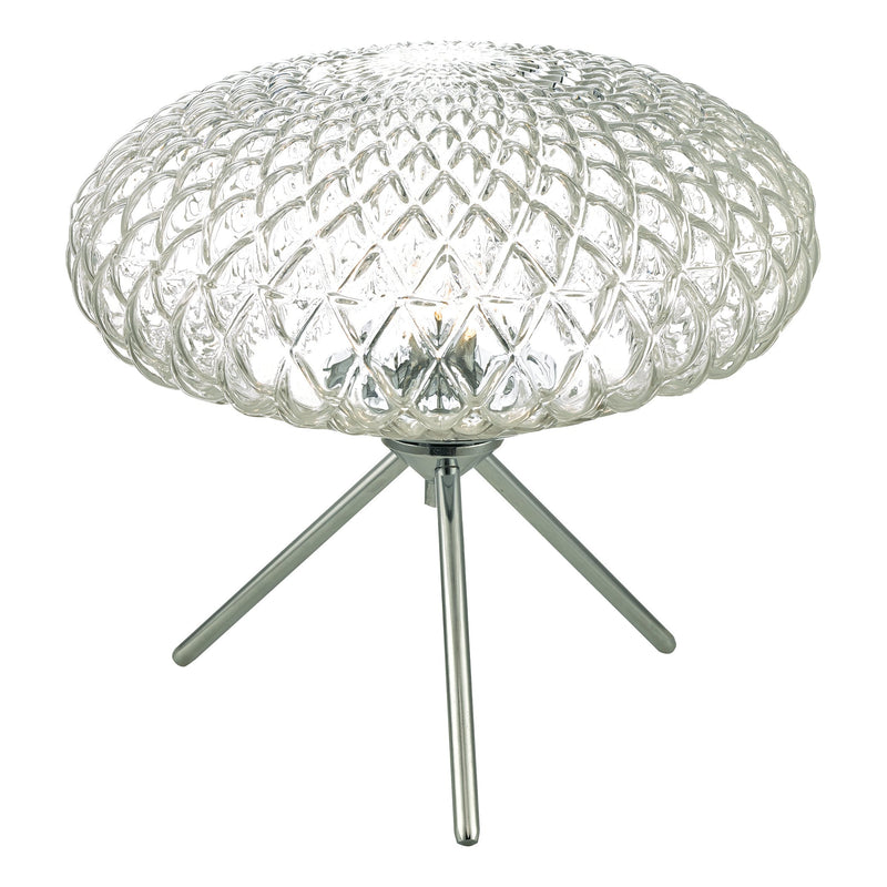Load image into Gallery viewer, Dar Lighting BIB4308 Bibiana Table Lamp Polished Chrome with Clear Glass Large - 34927
