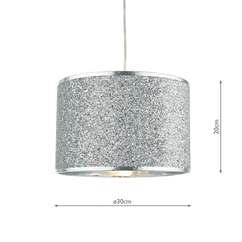 Load image into Gallery viewer, Dar Lighting BIS6532 Bistro Easy Fit Silver Glitter - 37112
