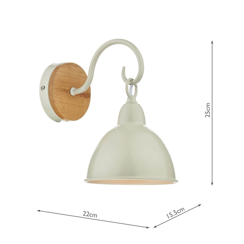 Load image into Gallery viewer, Dar Lighting BLY0743 Blyton 1 Light Wall Bracket complete with Painted Shade - 20683
