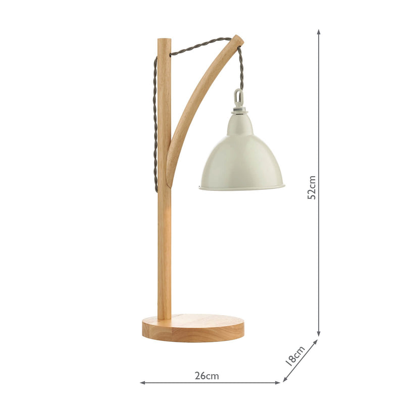 Load image into Gallery viewer, Dar Lighting BLY4243 Blyton 1 Light Table Lamp complete with Painted Shade - 26214
