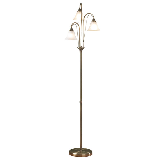 Dar Lighting BOS49 Boston Floor Lamp Antique Brass - 15893