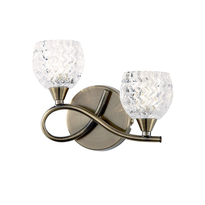 Endon Lighting BOYER-2WBAB-L Boyer 2lt Wall - 27035