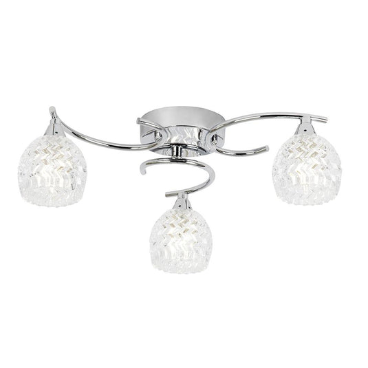 Endon Lighting BOYER-3CH Boyer 3lt Semi flush - 34539