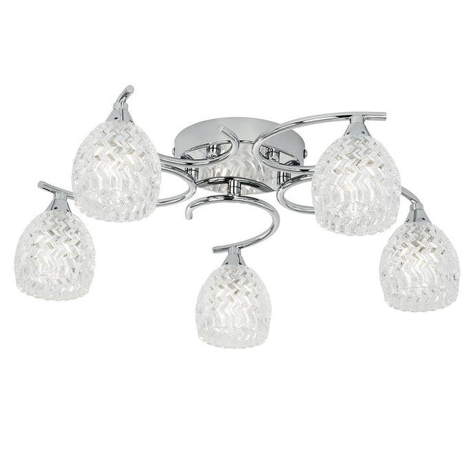 Endon Lighting BOYER-5CH Boyer 5lt Semi flush - 34541