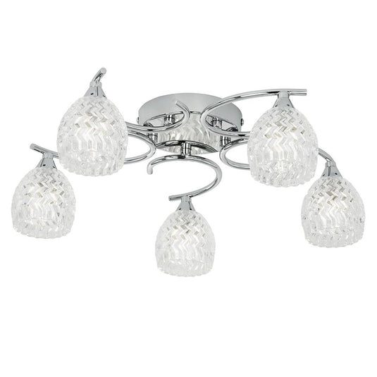 Endon Lighting BOYER-5CH Boyer 5lt Semi flush - 34541