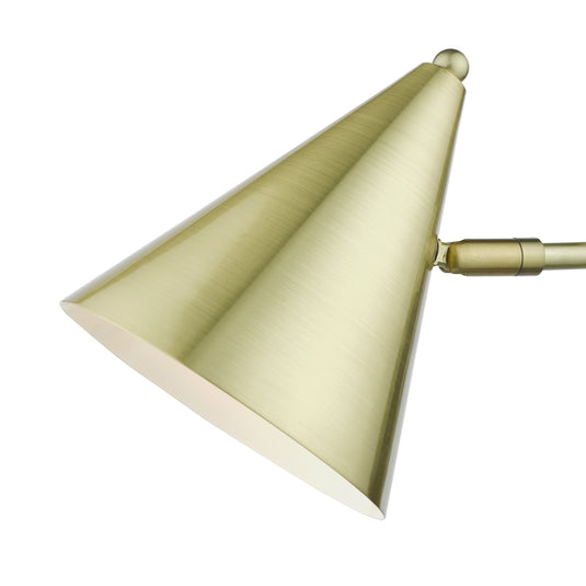 Dar Lighting BRA4241 Branco 1 Light Table Lamp Matt Black And Brass - 37115