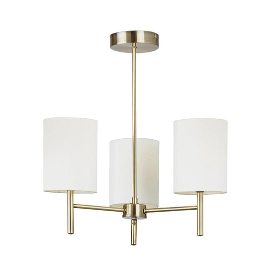 Endon Lighting BRIO-3AB Brio 3lt Semi flush - 34544