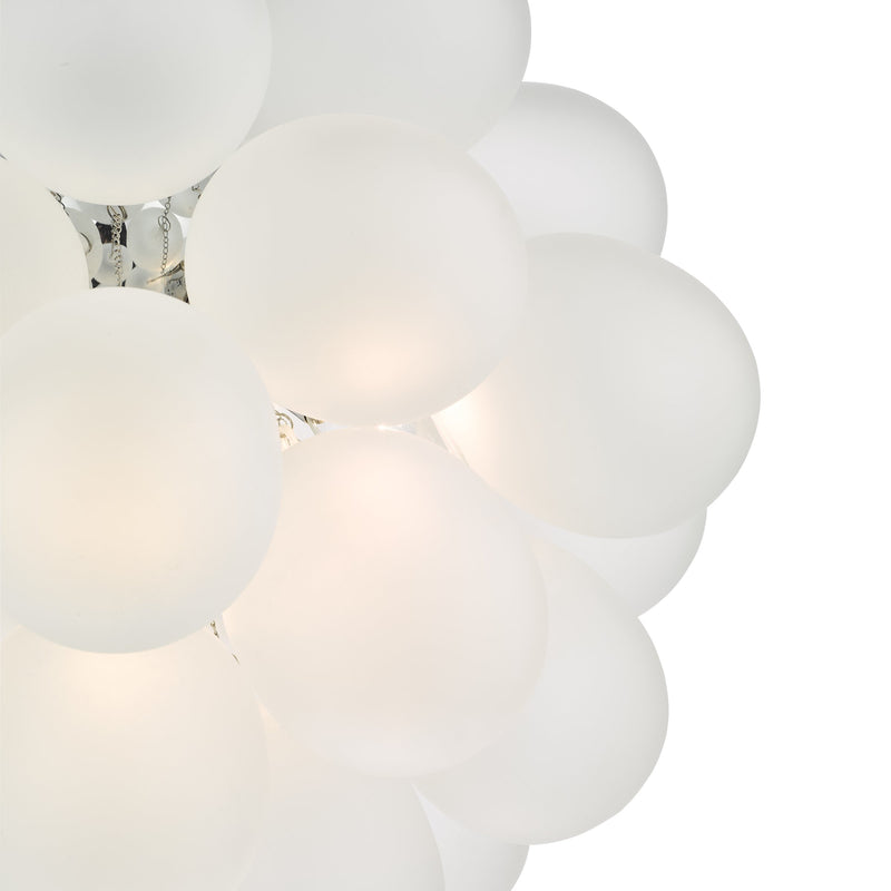 Load image into Gallery viewer, Dar Lighting BUB0602 Bubbles 6 Light Pendant Polished Chrome Frosted Glass - 36876
