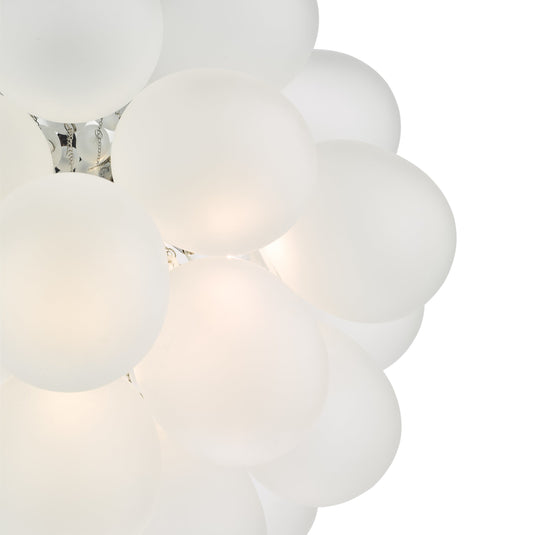 Dar Lighting BUB0602 Bubbles 6 Light Pendant Polished Chrome Frosted Glass - 36876