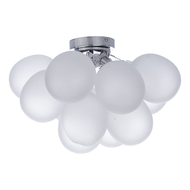 Load image into Gallery viewer, Dar Lighting BUB5202 Bubbles 4 Light Flush Polished Chrome Frosted Glass - 36877

