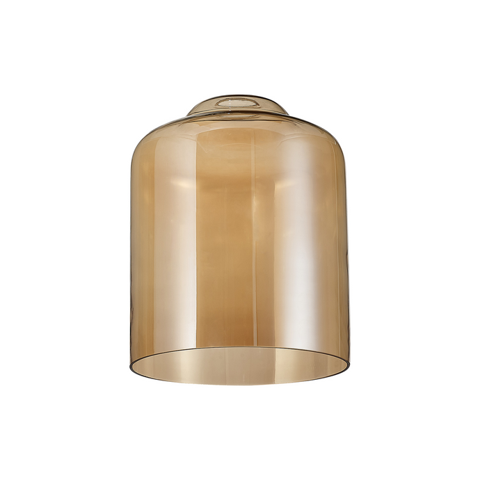 C-Lighting Budapest 240mm x 310mm Amber Plated Conical Cylinder Glass Shade - 53434