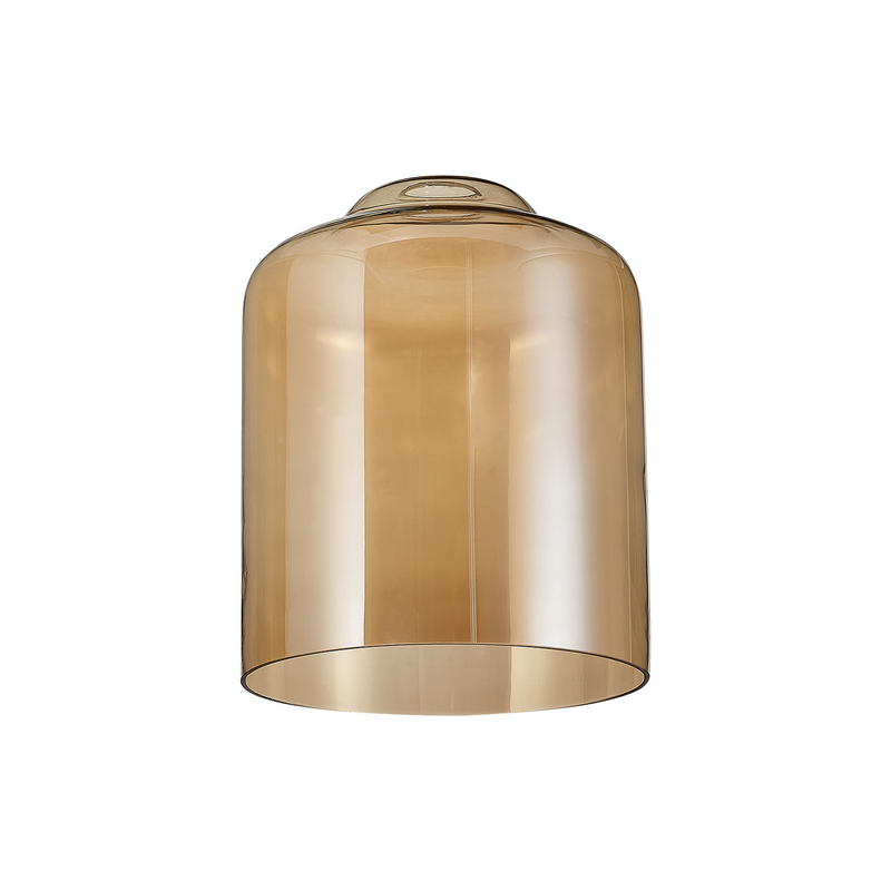 Load image into Gallery viewer, C-Lighting Budapest 240mm x 310mm Amber Plated Conical Cylinder Glass Shade - 53434
