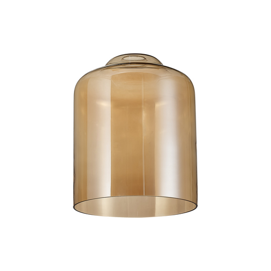 C-Lighting Budapest 240mm x 310mm Amber Plated Conical Cylinder Glass Shade - 53434