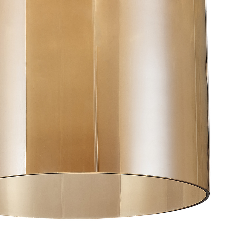 Load image into Gallery viewer, C-Lighting Budapest 240mm x 310mm Amber Plated Conical Cylinder Glass Shade - 53434
