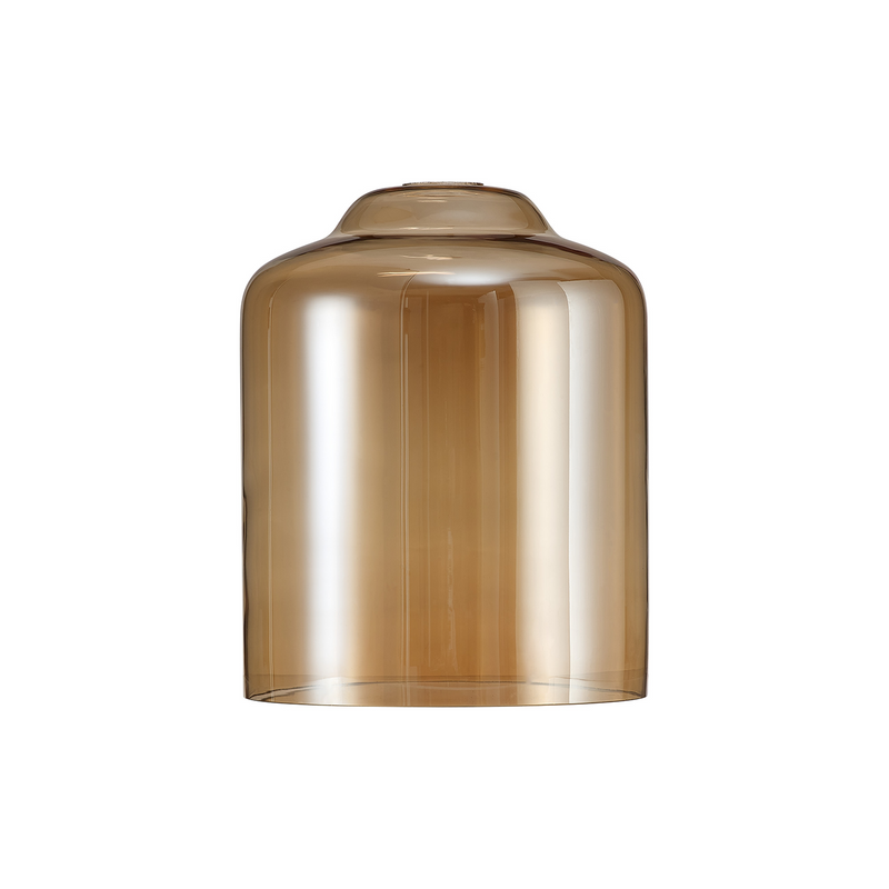 Load image into Gallery viewer, C-Lighting Budapest 240mm x 310mm Amber Plated Conical Cylinder Glass Shade - 53434
