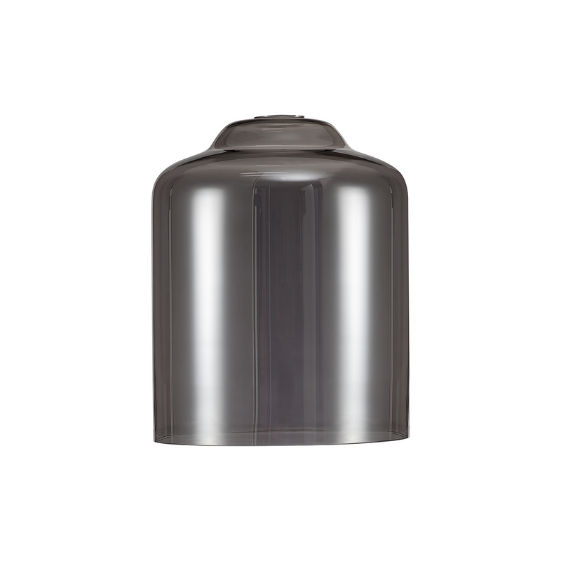 Load image into Gallery viewer, C-Lighting Budapest 240mm x 310mm Smoked Plated Conical Cylinder Glass Shade - 53437
