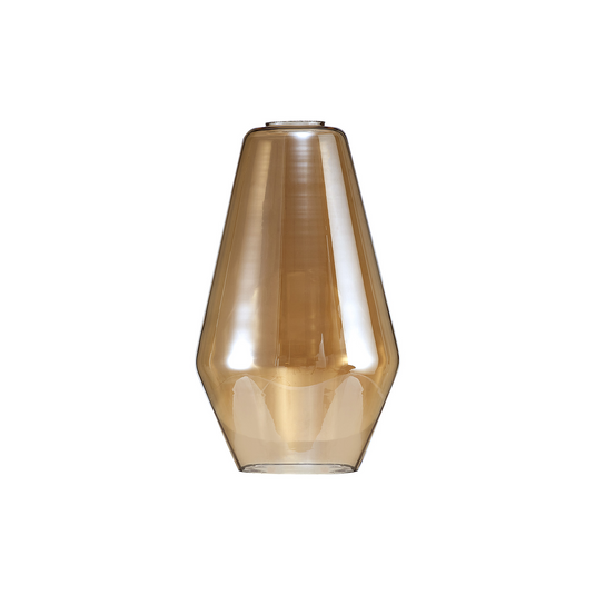 C-Lighting Budapest 180mm x 290mm Amber Plated Kite Glass Shade - 53442