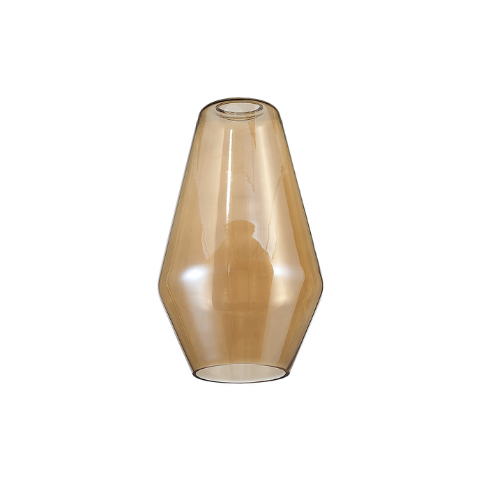 C-Lighting Budapest 180mm x 290mm Amber Plated Kite Glass Shade - 53442