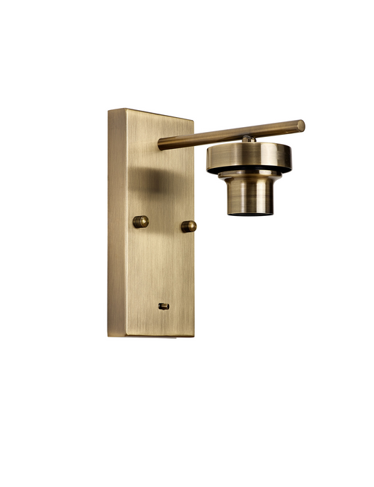 C-Lighting Budapest Antique Brass 1 Light E27 Switched Wall Light, Suitable For A Vast Selection Of Glass Shades - 53490