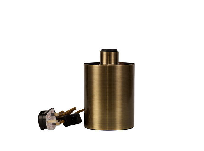 C-Lighting Budapest Antique Brass 1 Light E27 15cm Uplight Table Lamp, Suitable For A Vast Selection Of Glass Shades - 53492