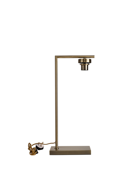 C-Lighting Budapest Antique Brass 1 Light E27 59cm Downward Table Lamp, Suitable For A Vast Selection Of Glass Shades - 53493