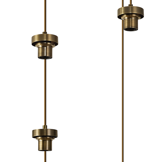C-Lighting Budapest Antique Brass 9 Light E27 Oval Multiple Pendant, Suitable For A Vast Selection Of Glass Shades - 53494
