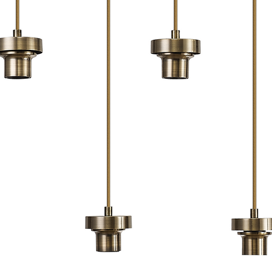C-Lighting Budapest Antique Brass 9 Light E27 2m Rectangular Multiple Pendant, Suitable For A Vast Selection Of Glass Shades - 53495