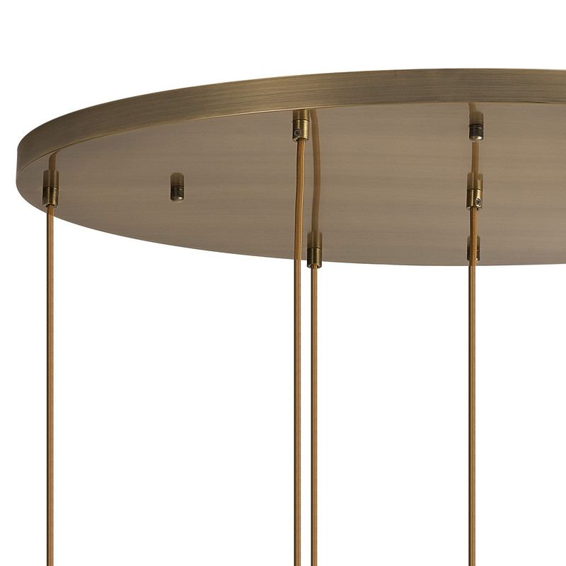 Load image into Gallery viewer, C-Lighting Budapest Antique Brass 7 Light E27 2m Oval Multiple Pendant, Suitable For A Vast Selection Of Glass Shades - 53497
