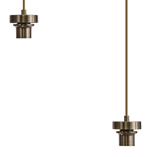 C-Lighting Budapest Antique Brass 3 Light E27 2m Linear Multiple Pendant, Suitable For A Vast Selection Of Glass Shades - 53500