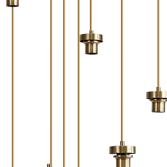 C-Lighting Budapest Antique Brass 13 Light E27 4m Round Multiple Pendant, Suitable For A Vast Selection Of Glass Shades - 53501