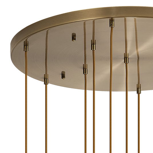 C-Lighting Budapest Antique Brass 11 Light E27 3.5m Round Multiple Pendant, Suitable For A Vast Selection Of Glass Shades - 53502